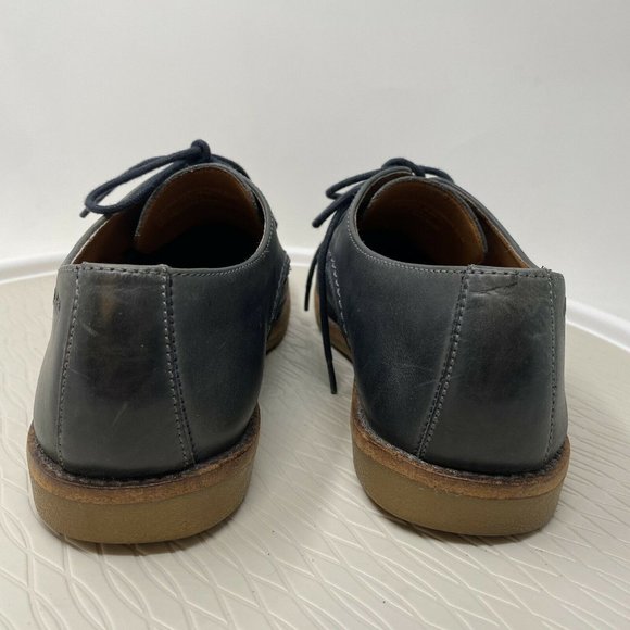 Clarks Men Oxford Shoes 8.5 Blue Leather Lace Up Casual Round Toe Comfort - Picture 6 of 12